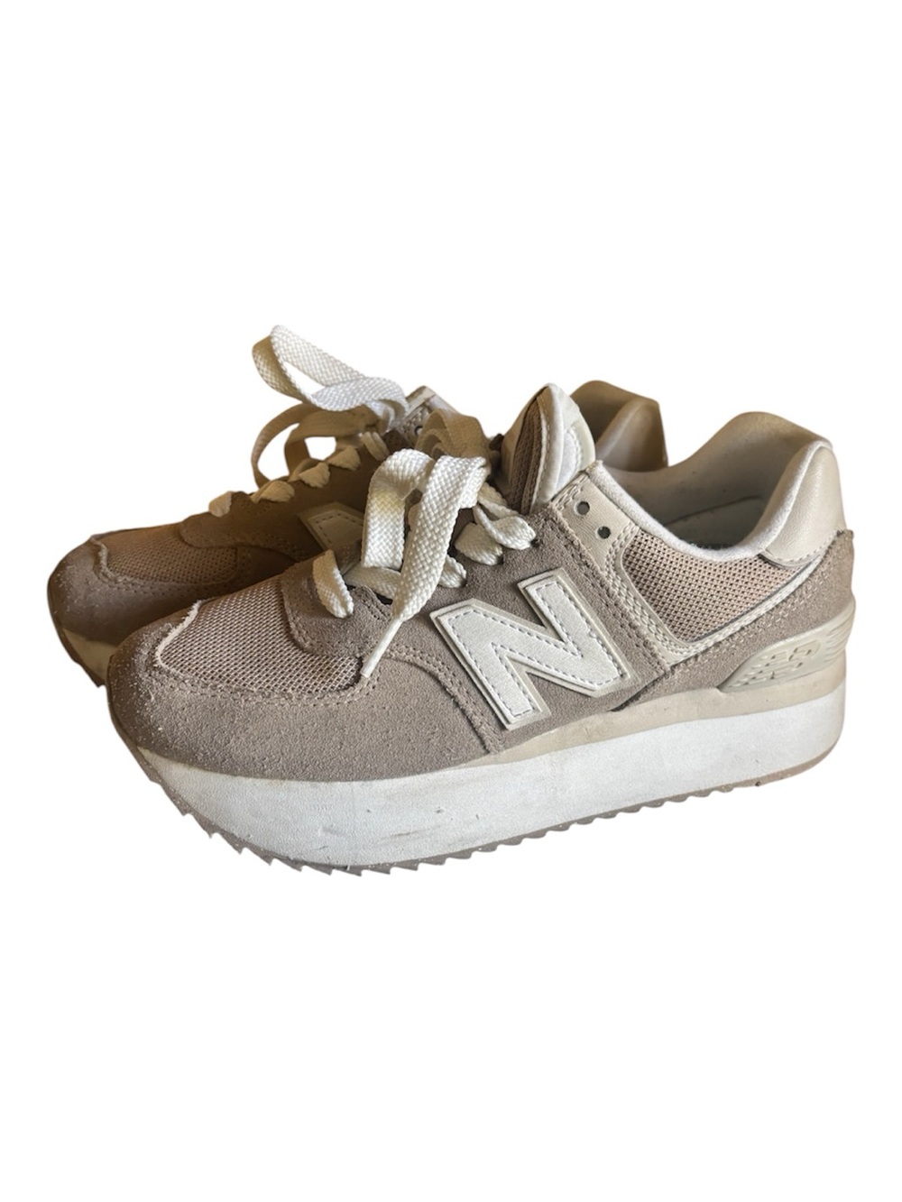 Womens New Balance 574+ - Driftwood. Size 7 Sneaker Trainers Platform shoes